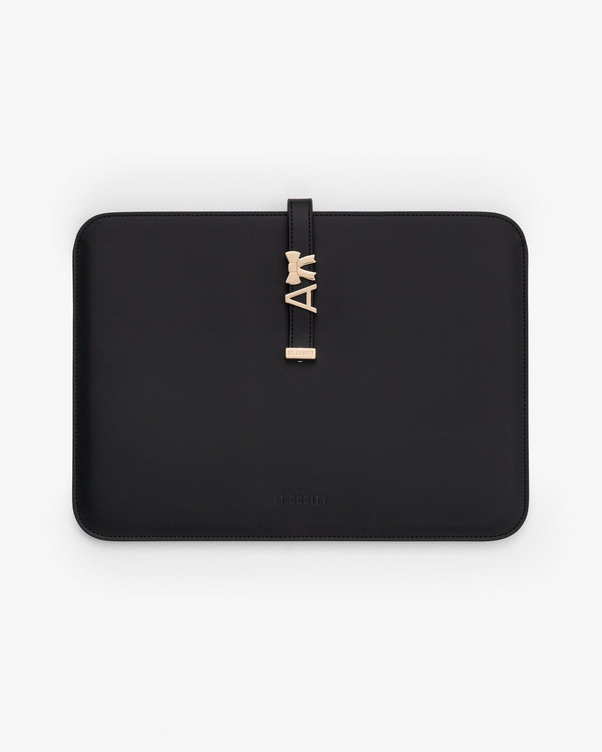13"/14" Laptop Sleeve in Black/Gold with Personalised Hardware
