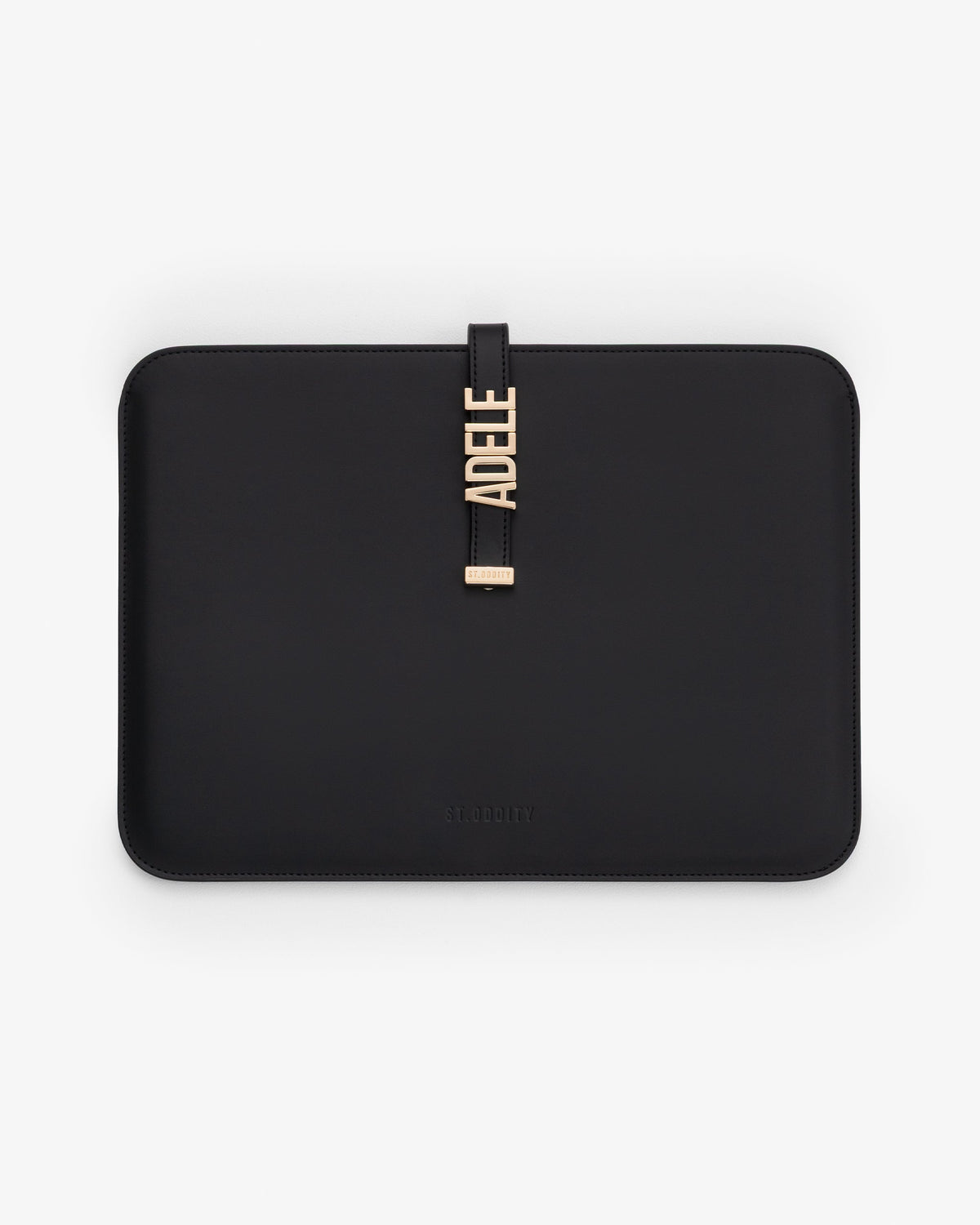 13"/14" Laptop Sleeve in Black/Gold with Personalised Hardware