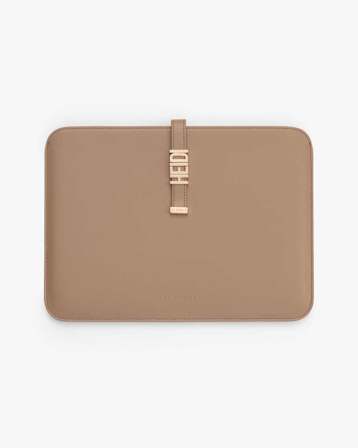 13"/14" Laptop Sleeve in Mocha with Personalised Hardware