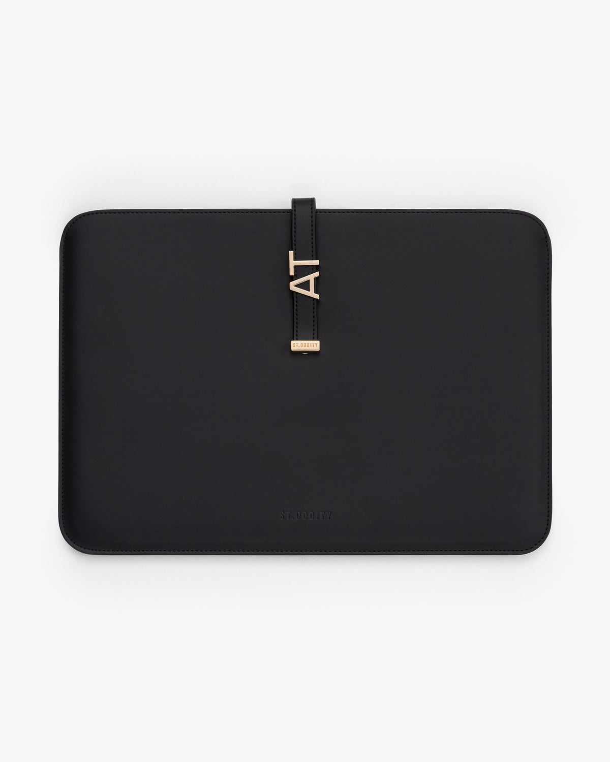 15"/16" Laptop Sleeve in Black/Gold with Personalised Hardware